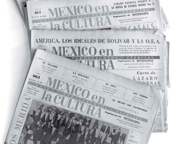 Portadas históricas del suplemento México en la Cultura de Novedades
